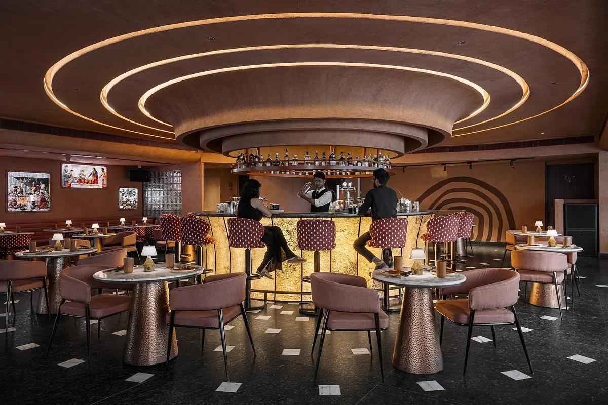 India restaurant and bar interior design project