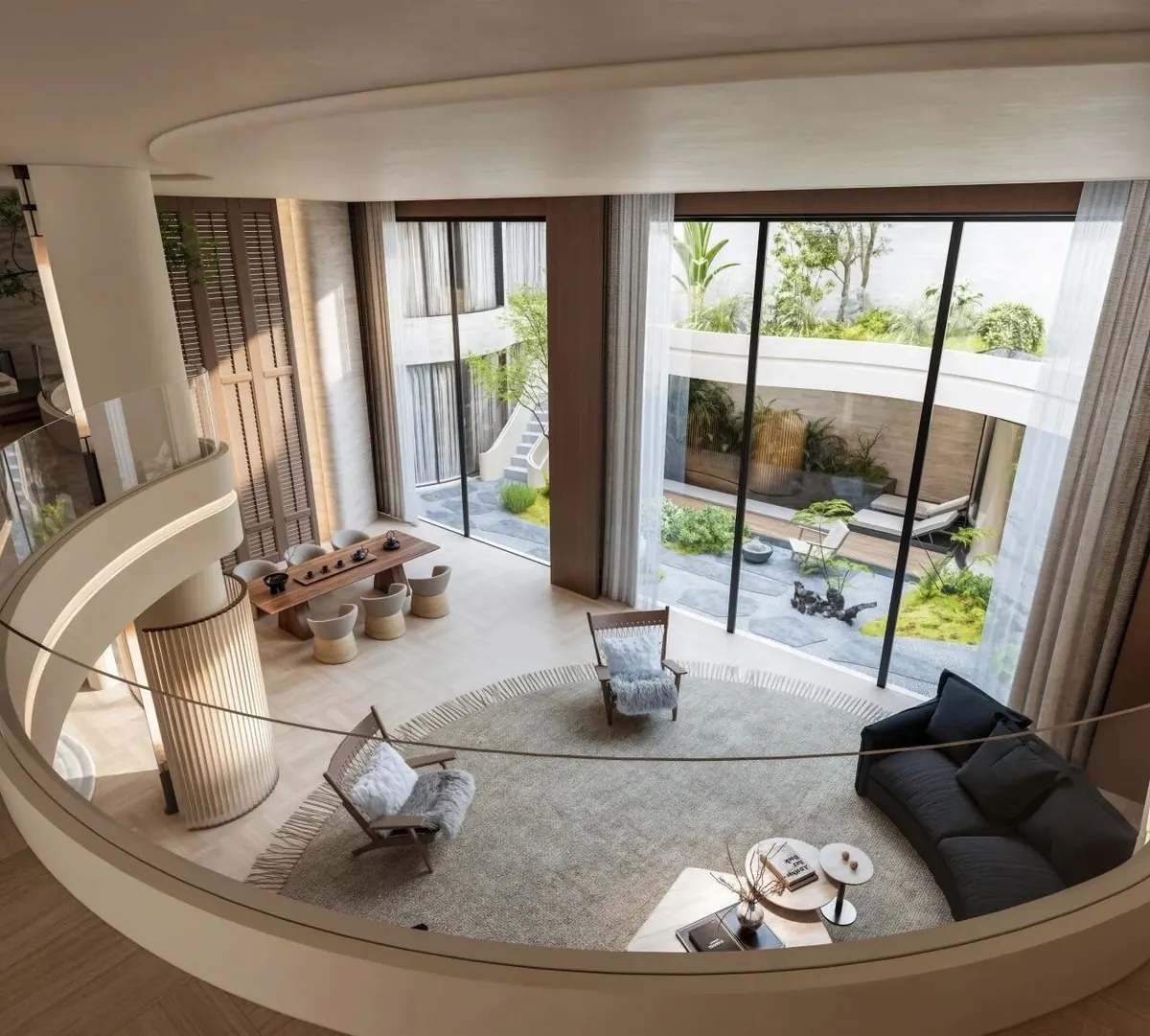 Singapore curved villa project